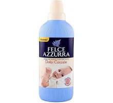 Концентрированный смягчитель Felce Azzurra Sweet Cuddles, гипоаллергенный, для мягкой одежды — 24 стирки, голубой, 600 мл