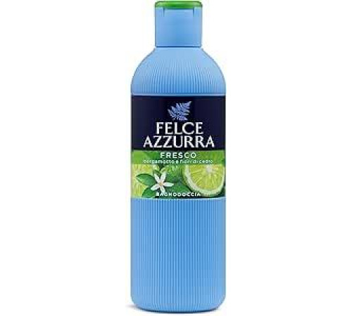 Felce Azzurra - Гель для тела с ароматом свежего бергамота, очищающая пена для ванны, нежное увлажнение для нежной кожи, экзотические нотки кокоса и корицы, дерматологически протестированная душевая кабина, 650 мл