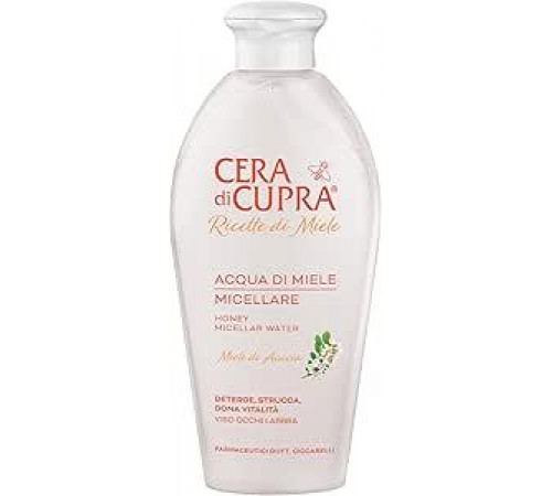 Cera di Cupra, Мицеллярная медовая вода, максимально деликатно очищает и удаляет макияж и загрязнения, очищает лицо, глаза и губы, производство Италия, дерматологически протестировано, 200 мл
