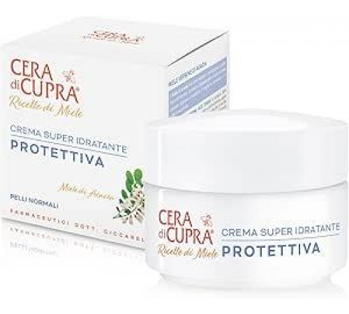 Cera di Cupra, Суперзащитный увлажняющий крем, придает лицу энергию и сияние, делает кожу более эластичной, производство Италия, дерматологически протестировано, банка 50 мл
