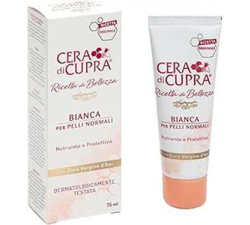Cera di Cupra, Белый традиционный крем с пчелиным воском, богатый защитными компонентами, антивозрастное действие, производство Италия, дерматологически протестировано, тюбик 75 мл