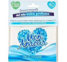 Mon Amour - Ароматическая сумка Sea Blue, освежитель воздуха для небольших комнат, гардероба, ящиков и пофуматора-сушилки, освежитель воздуха для комнаты (парфюм на 40 дней) Натуральные подвесные ароматы 12 г