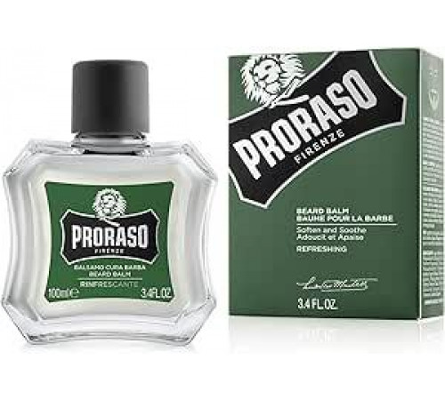 Proraso Refreshing Beard Care Balm, 100 мл, мужской бальзам для бороды, питающий и смягчающий кожу, приносящий мгновенное облегчение, сделано в Италии.