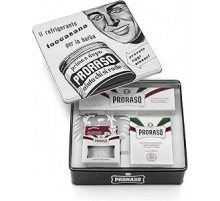 Набор Proraso Vintage Selection для чувствительной кожи, мужской подарочный набор с кремом перед бритьем 100 мл, мылом для бороды 150 мл и бальзамом после бритья 100 мл, мужская подарочная коробка, рождественский подарочный набор, сделано в Италии