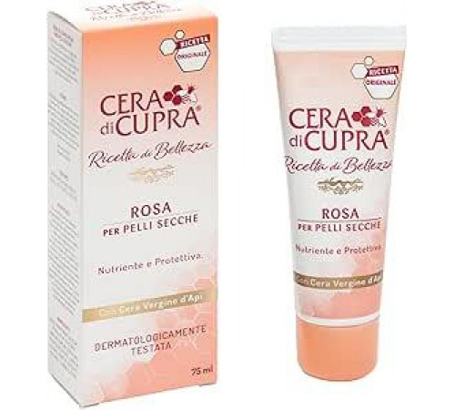 Cera di Cupra, Традиционный розовый крем с пчелиным воском, богатый защитными компонентами, антивозрастное действие, производство Италия, дерматологически протестировано, тюбик 75 мл