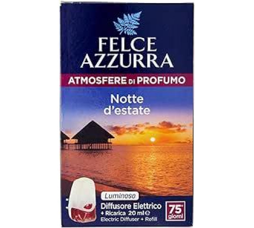 Felce Azzurra - Air of Home, освежитель воздуха, электрический диффузор, летние ночи, Pure Wellness - 20 мл