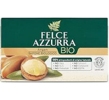 Felce Azzurra Bio — аргановое твердое мыло с ароматом, 100% натуральное, мыло для рук, лица и тела — дерматологически протестированное увлажняющее очищающее средство, многоцелевое мыло, ароматизированное мыло 125 г