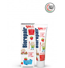 Зубная паста Biorepair Junior Kids Microrepair для детей 0-6 лет со вкусом клубники
