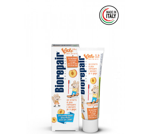 Зубная паста Biorepair Junior Kids Microrepair для детей 0-6 лет со вкусом персика