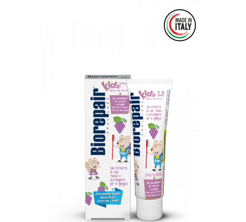 Зубная паста Biorepair Junior Kids Microrepair для детей 0-6 лет со вкусом винограда