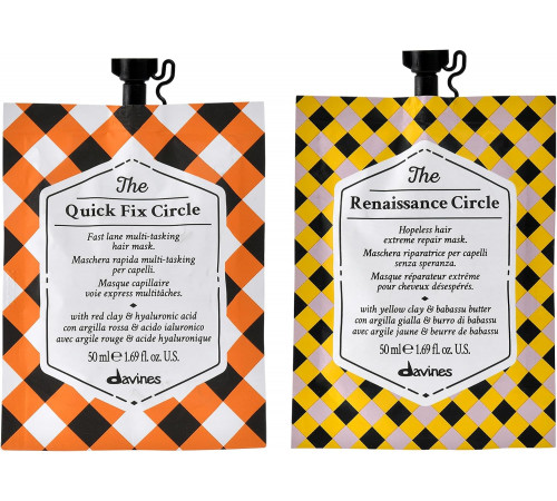Davines Duo Maschere – Quick Fix Circle + The Renaissance Circle 50 ml each
