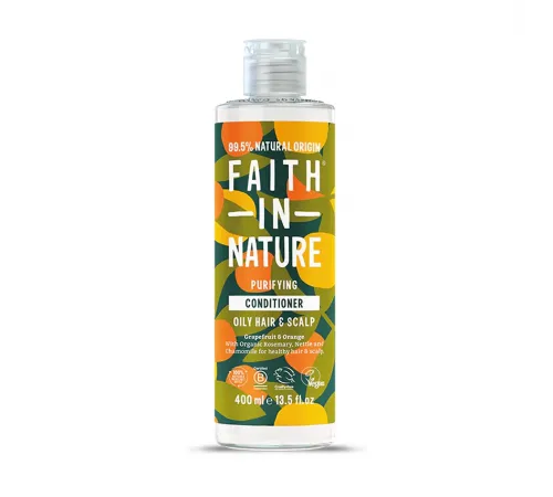 Очищающий кондиционер Faith in Nature с грейпфрутом и апельсином специально разработан для жирных волос и кожи головы