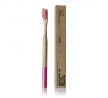 Бамбуковая зубная щетка - Жесткая щетина - Розовый