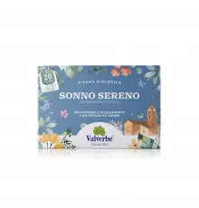 Valverbe BIO Sonno Sereno — органический травяной чай для расслабления и спокойного сна, 20 пакетиков