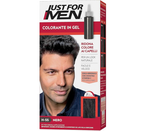 Just For Men Гель-краска для волос Shampoo-in Color Real Black